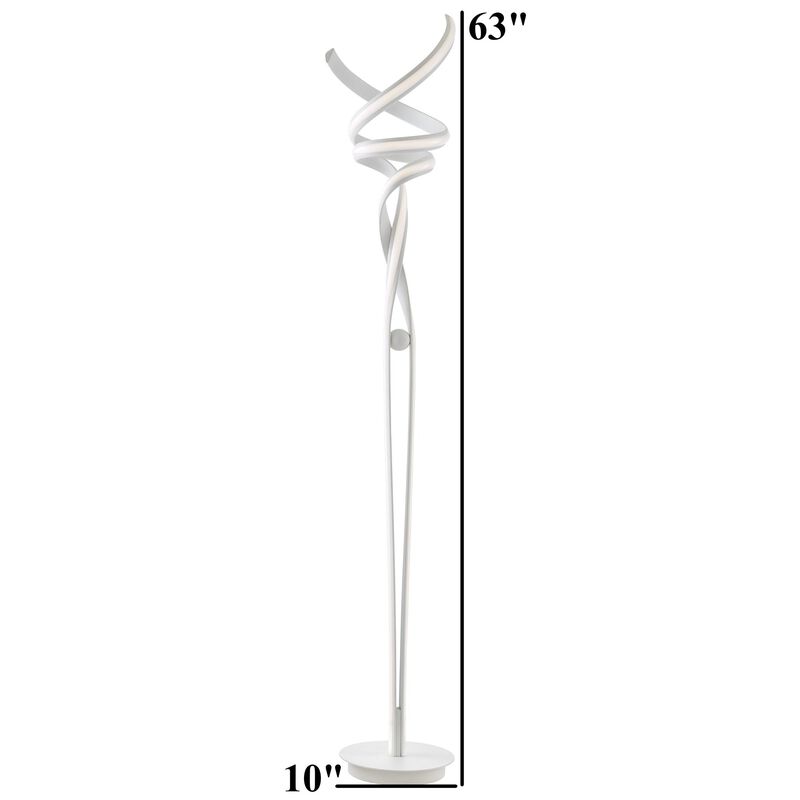 Munich Floor Lamp White Metal Dimmable Integrated LED