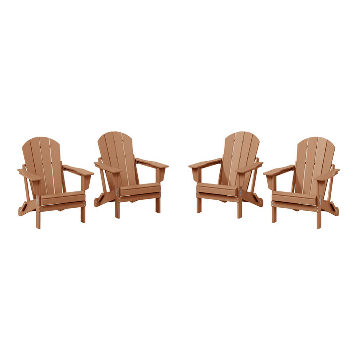 WestinTrends Westintrends 4-Piece set outdoor folding Poly Adirondack chair