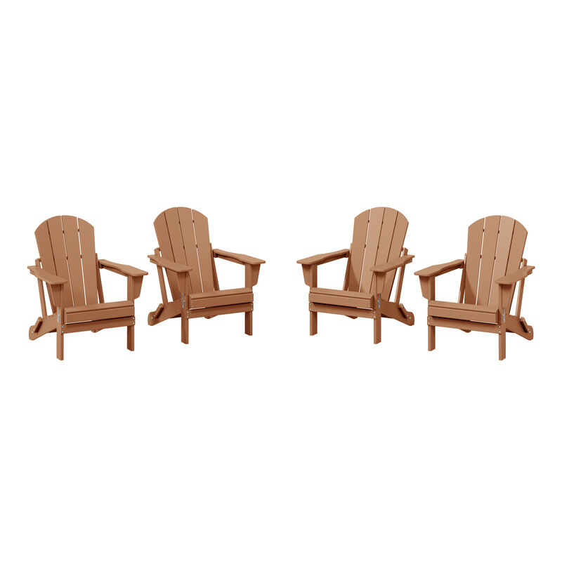 WestinTrends Westintrends 4-Piece set outdoor folding Poly Adirondack chair
