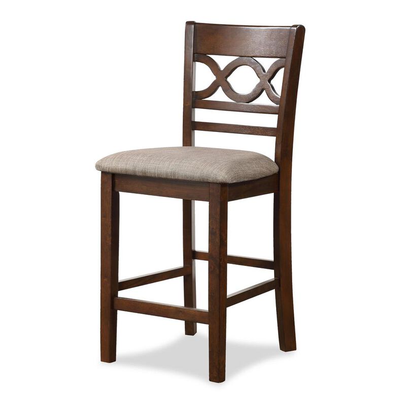 New Classic Furniture Furniture Cori 5-Piece Solid Wood Counter Set in Brown