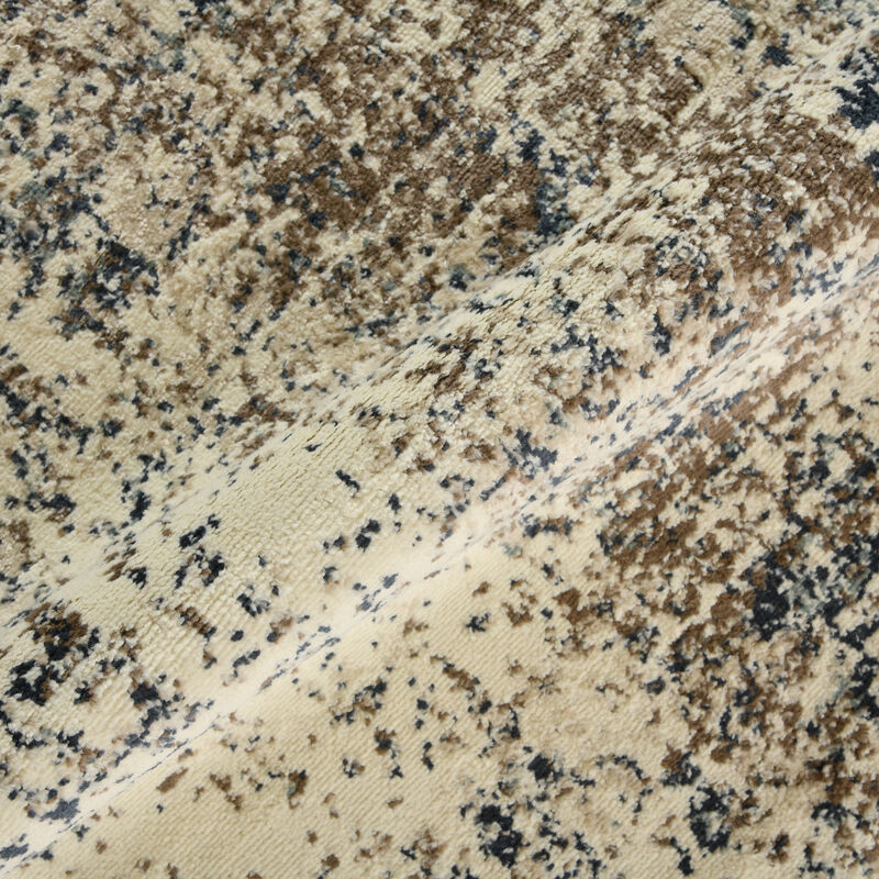 Allure Benson Blue Abstract Area Rug 5'1"x7'6"