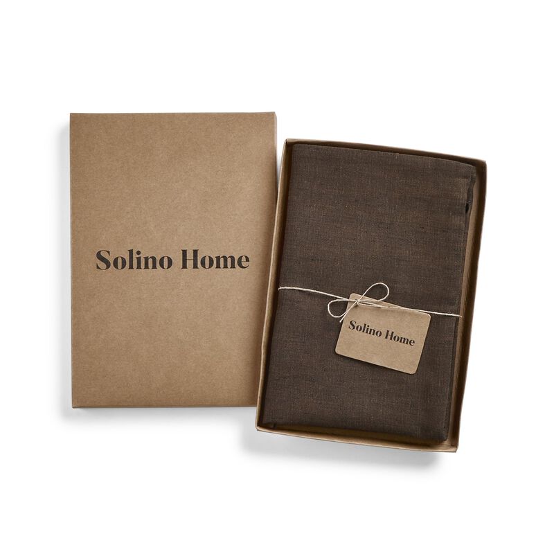 Solino Home Decorative Linen Pillow Cover 20 x 20 Inch - 100% European Flax Throw Pillow Case with Invisible Zipper | Montauk