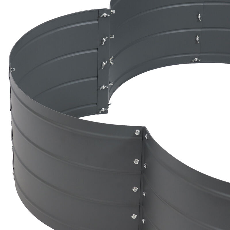 4-Leaf Clover-Shaped Galvanized Steel Raised Garden Bed