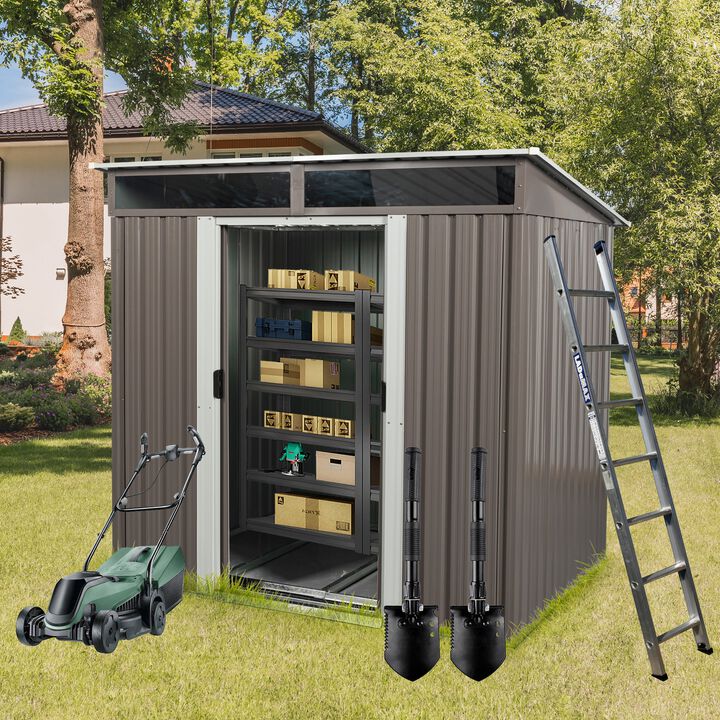 MONDAWE 6 ft. W x 5 ft. D Metal Outdoor Storage Shed, Tool Room with Base Vent 30 sq. ft. for Backyard