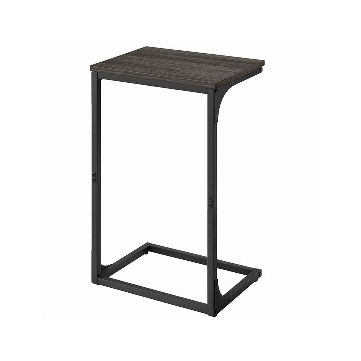 Sofa Side Table with C-Shaped Metal Frame Design