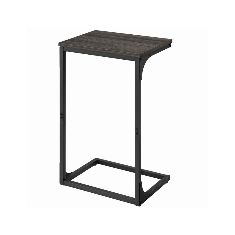 Sofa Side Table with C-Shaped Metal Frame Design