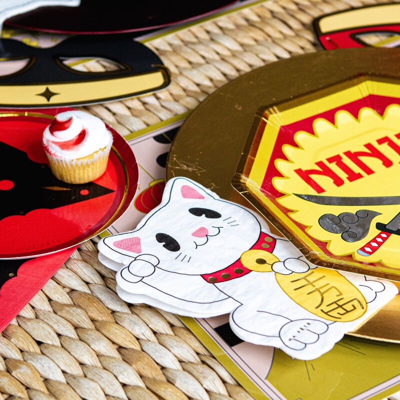 Ma Fete Ninja Neko  (Lucky Cat) Dinner Paper Napkins (24)