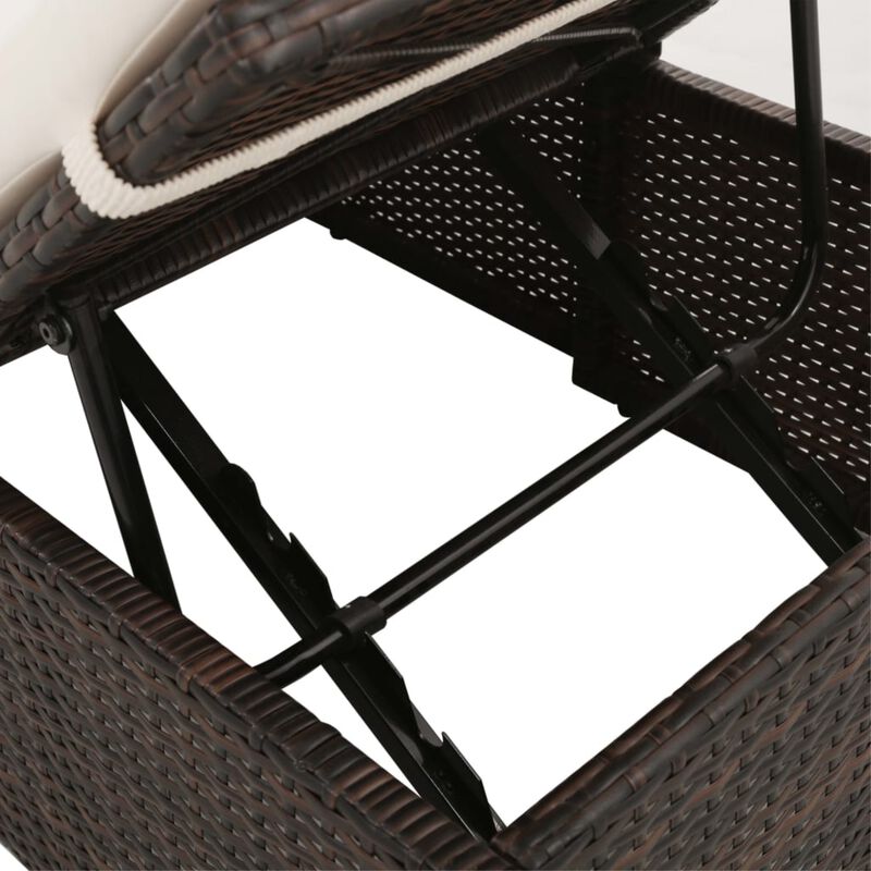 vidaXL Garden Bed Brown 76.8"x23.6" Poly Rattan
