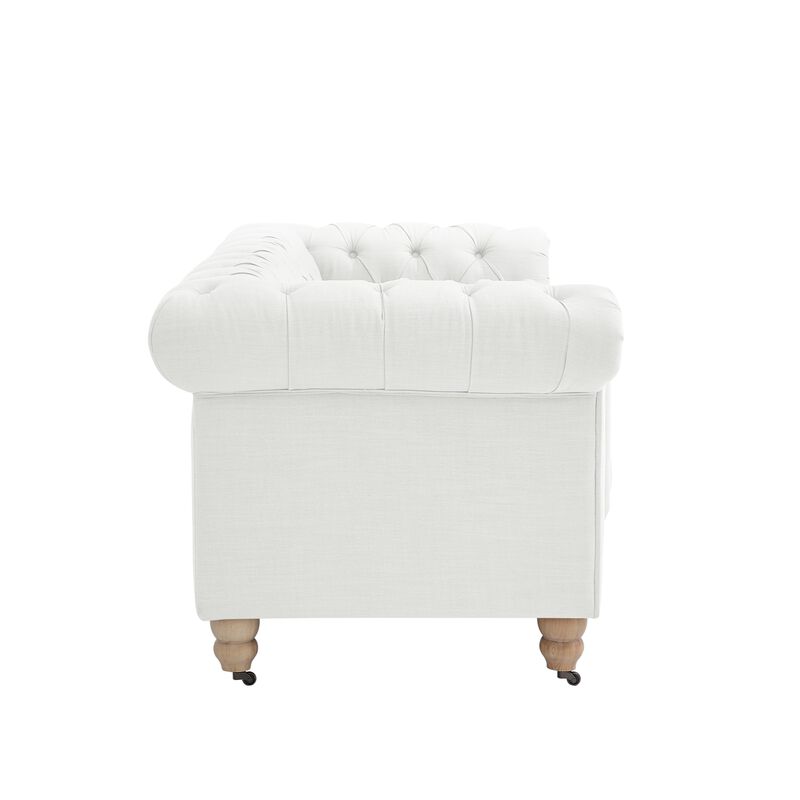 Rustic Manor Bayleigh Linen Chesterfield Loveseat