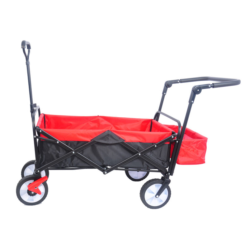 Streamdale Folding Outdoor Utility Wagon with Drink Holder