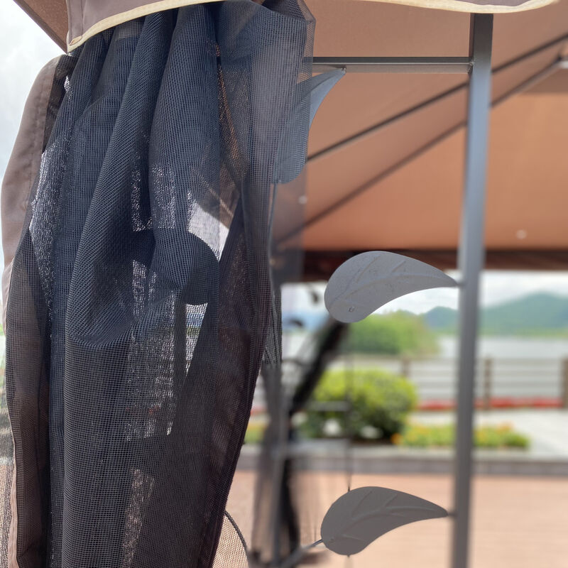 13 X 10 Outdoor Patio Gazebo Canopy Tent With Ventilated Double Roof And Mosquito Net