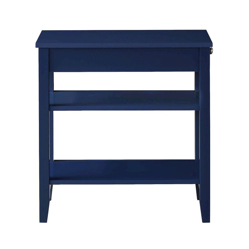 Convenience Concepts American Heritage 1 Drawer Chairside End Table with Shelves