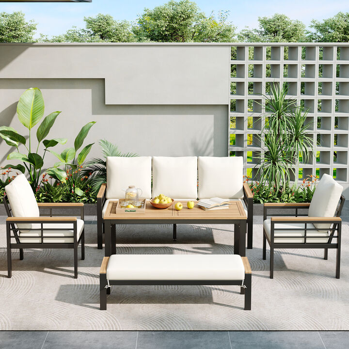 Merax 5 Pieces Outdoor Conversation Set Seating Set