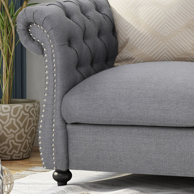 Merax Traditional Chesterfield Loveseat Sofa