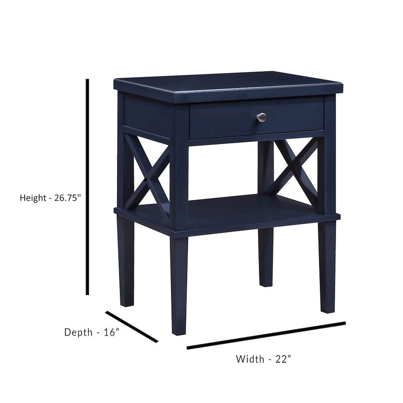 Comfort Pointe Marta Midnight Blue Nightstand