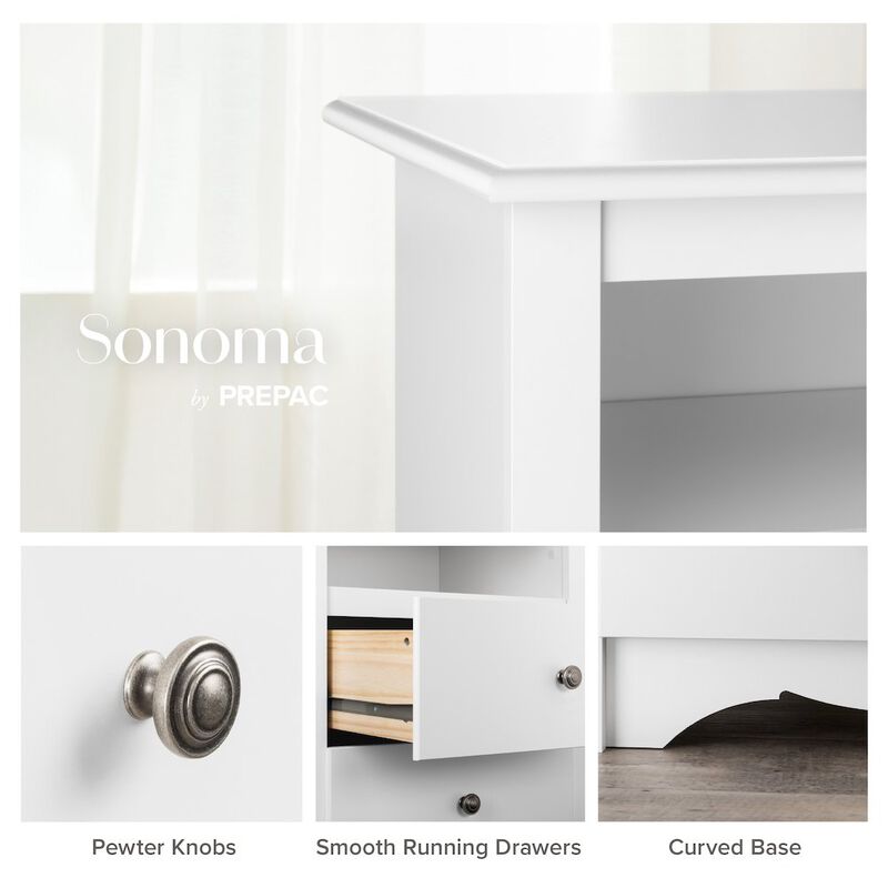 Prepac Monterey 5-Drawer Chest, White