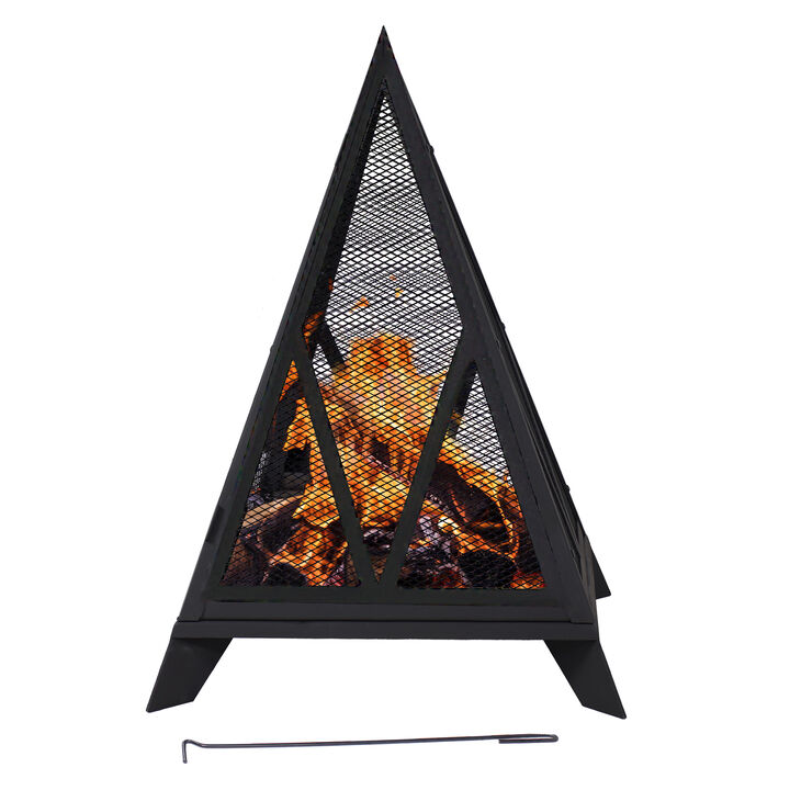 Sunnydaze Majestic Pyramid Heavy-Duty Steel Outdoor Fire Pit Sunnydaze Majestic Pyramid Heavy-Duty Steel Outdoor Fire Pit