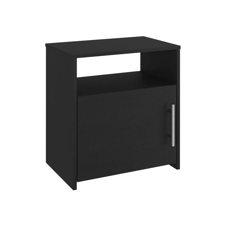 DEPOT E-SHOP Omaha Nightstand, Single Door Cabinet, Metal Handle, One Shelf, Superior Top
