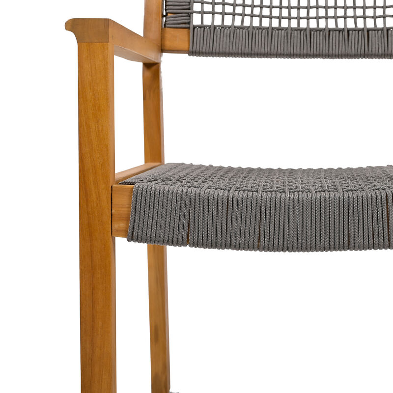 Merax 2 Pieces Acacia Wood Dining Chairs