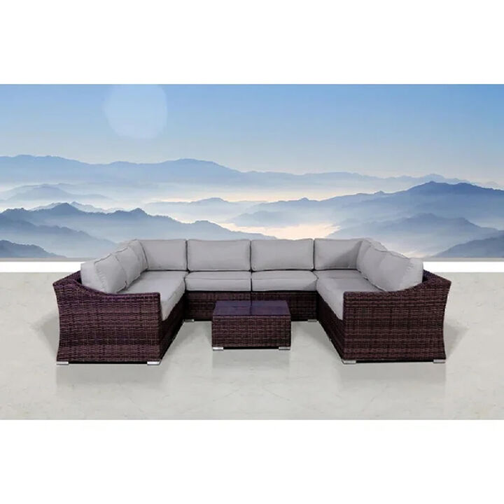 Living Source International Wicker Fully Assembled 6 - Person Seating Group with Cushions New