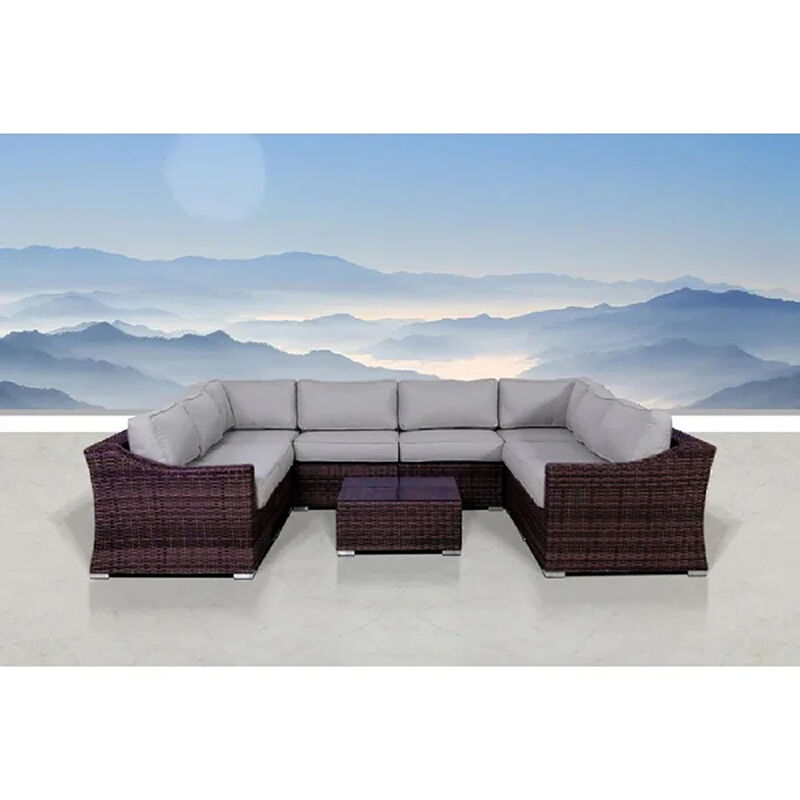 Living Source International Wicker Fully Assembled 6 - Person Seating Group with Cushions New