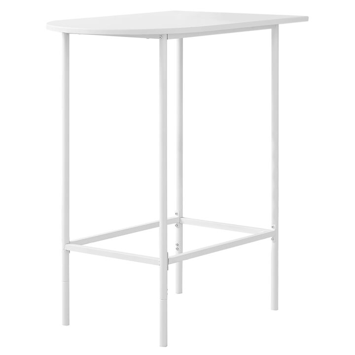 Monarch Specialties I 2376 Home Bar, Bar Table, Bar Height, Pub, 36" Rectangular, Small, Kitchen, Metal, Laminate, White, Contemporary, Modern