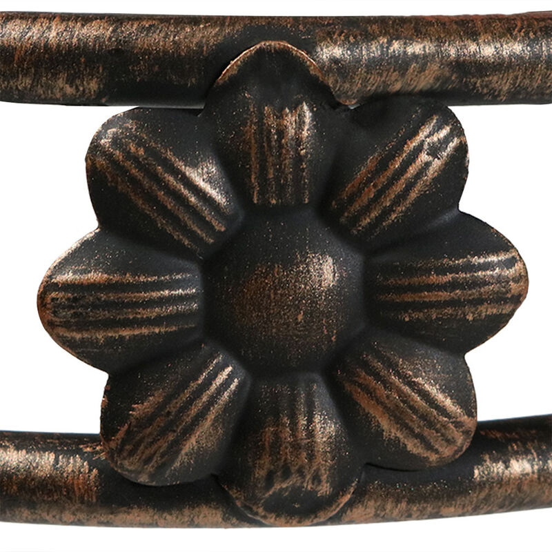 Sunnydaze Bronze Painted Metal 3-Tier Staggered Folding Plant Stand - 29 in