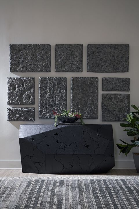 Etched Rock Puzzle Wall Tiles Set of 9