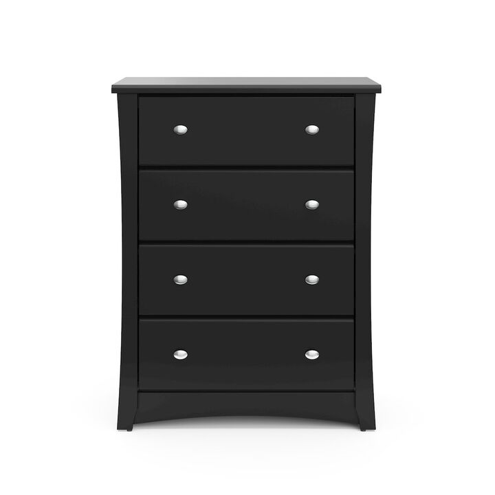 Storkcraft Crescent 4 Drawer Chest (Black) – GREENGUARD Gold Certified