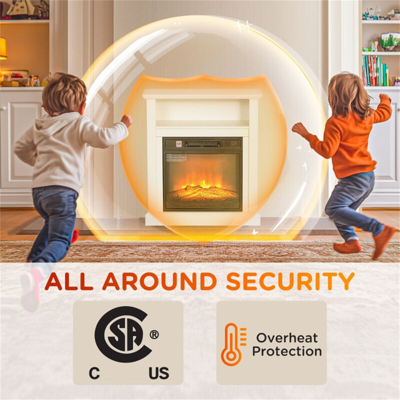 Portable Electric Fireplace Heater for Home and Office Warmth