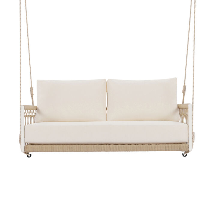 Merax Woven Rope Outdoor Swing Sofa