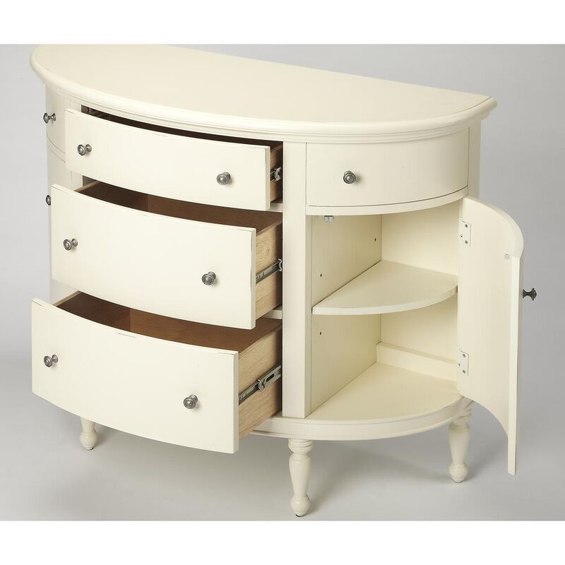 Butler Specialty Company Bedford Demilune Console Table, White