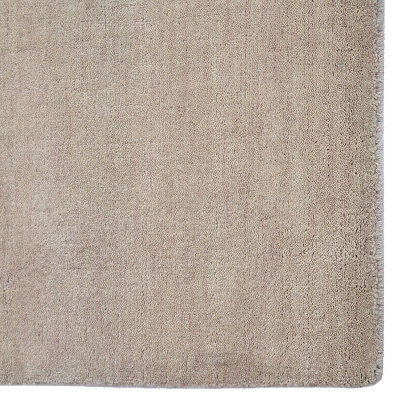 RUGSOTIC CARPETS HAND KNOTTED LOOM WOOL ECO-FRIENDLY AREA RUGS  - 6'7''x9'10'', Rectangle, Beige Color, Solid Plain Design, High Pile Thick Handmade Anti Skid Rugs for Living Room (L00111)