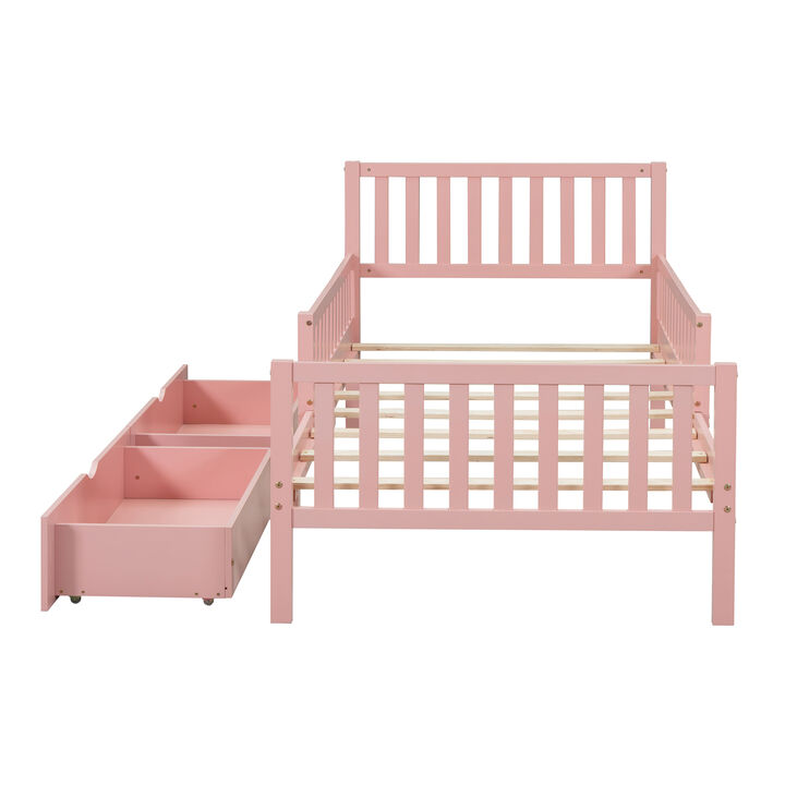 Merax Platform Bed with Guardrails Merax Platform Bed with Guardrails