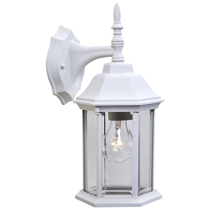 Hivvago White Clear Glass Swing Arm Wall Light