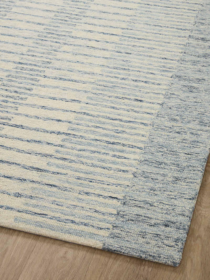 Chris CHR01 Ivory/Denim 3'6" x 5'6" Rug