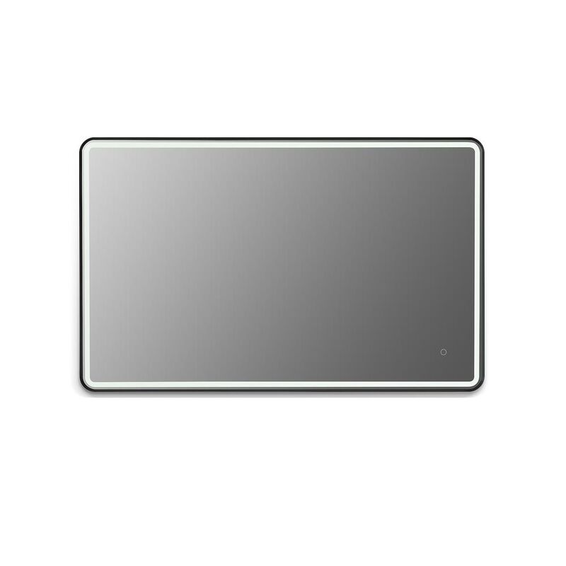 Altair Framed in Matt Black Modern Bathroom/Vanity LED Lighted Wall Mirror