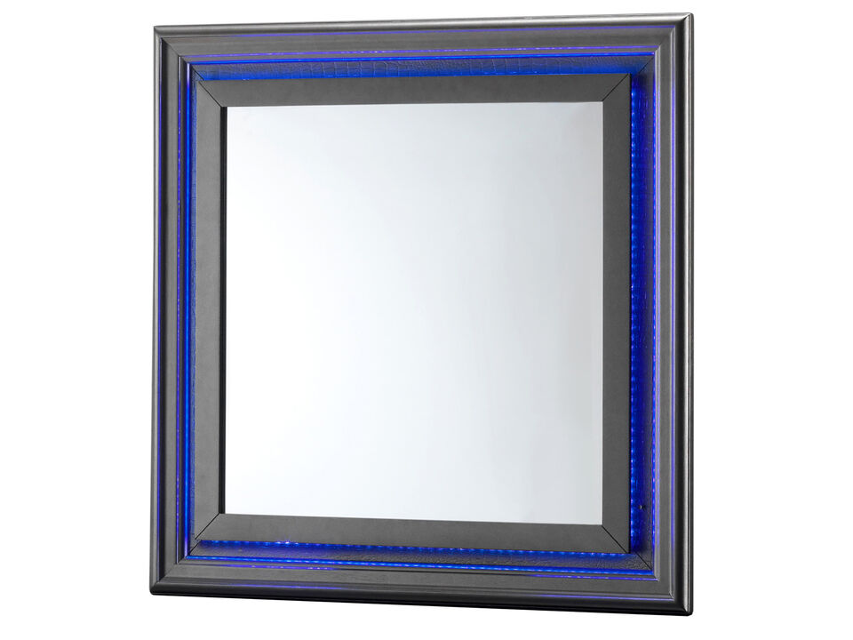 Lorana 38 in. x 38 in. Modern Square Framed Dresser Mirror