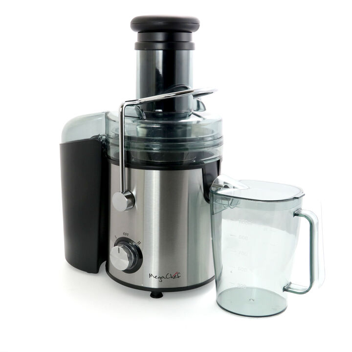 MegaChef Wide Mouth Juice Extractor, Juice Machine with Dual Speed Centrifugal Juicer, Stainless Steel Juicers Easy to Clean
