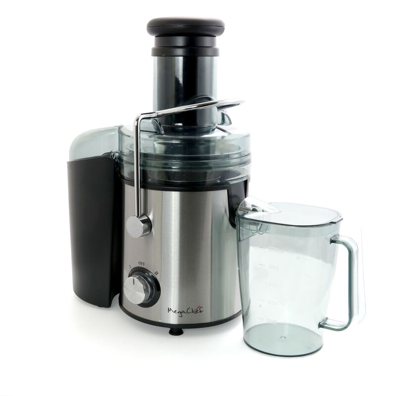 MegaChef Wide Mouth Juice Extractor, Juice Machine with Dual Speed Centrifugal Juicer, Stainless Steel Juicers Easy to Clean