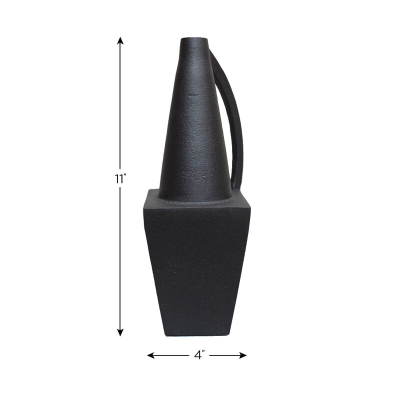 Handmade Aluminium Geometric Black Bud Vase For Indoor & Outdoor Use BBH Homes