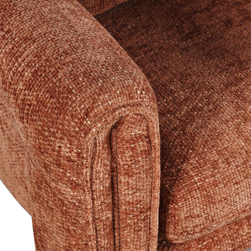 Jofran Adley Modern Upholstered Vintage Accent Armchair with Pillow