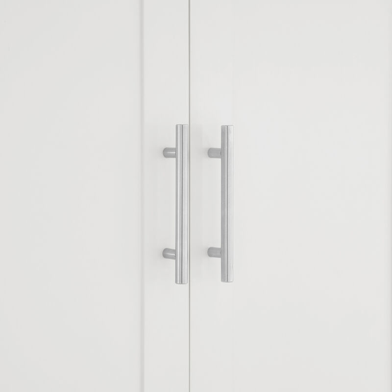 White Wood 15 in. Pantry Cabinet with Shelve and Storage