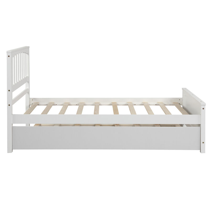 Merax Twin size Platform Bed with Trundle