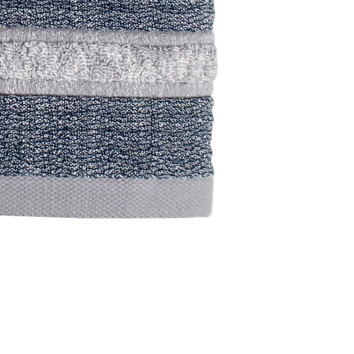Saturday Knight Ltd Cubes Stripe High Quality Stylish Easily Fit Bath Towel With 5" Band Hem - 27x50", Navy