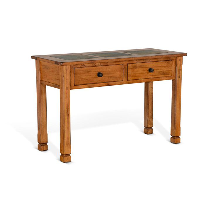 Sunny Designs Sedona 48 Transitional Wood Sofa Table in Rustic Oak