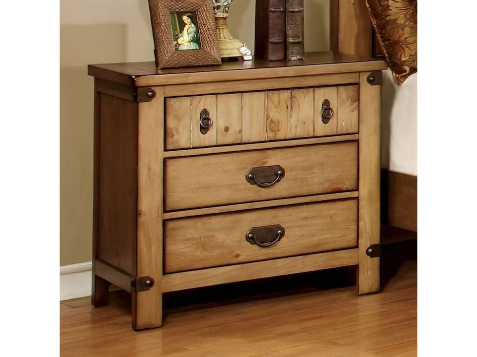 Streamdale Weathered Elm Nightstand with USB/Outlet