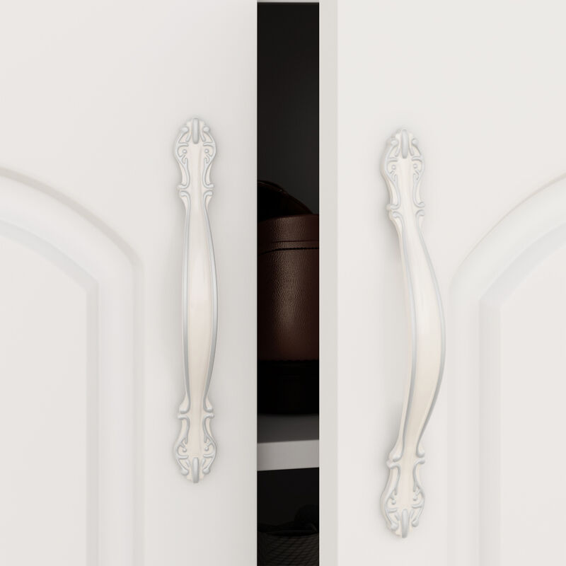 35.4 in. H x 47.3 in. W White Wooden Shoe Storage Cabinet, Console Table with 6 Shelves and 2 Drawer