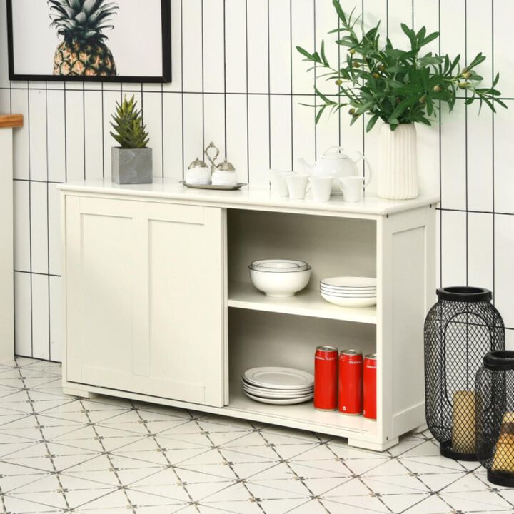 Hivvago Antique Stackable Kitchen Storage Sideboard with Height Adjustable Shelf