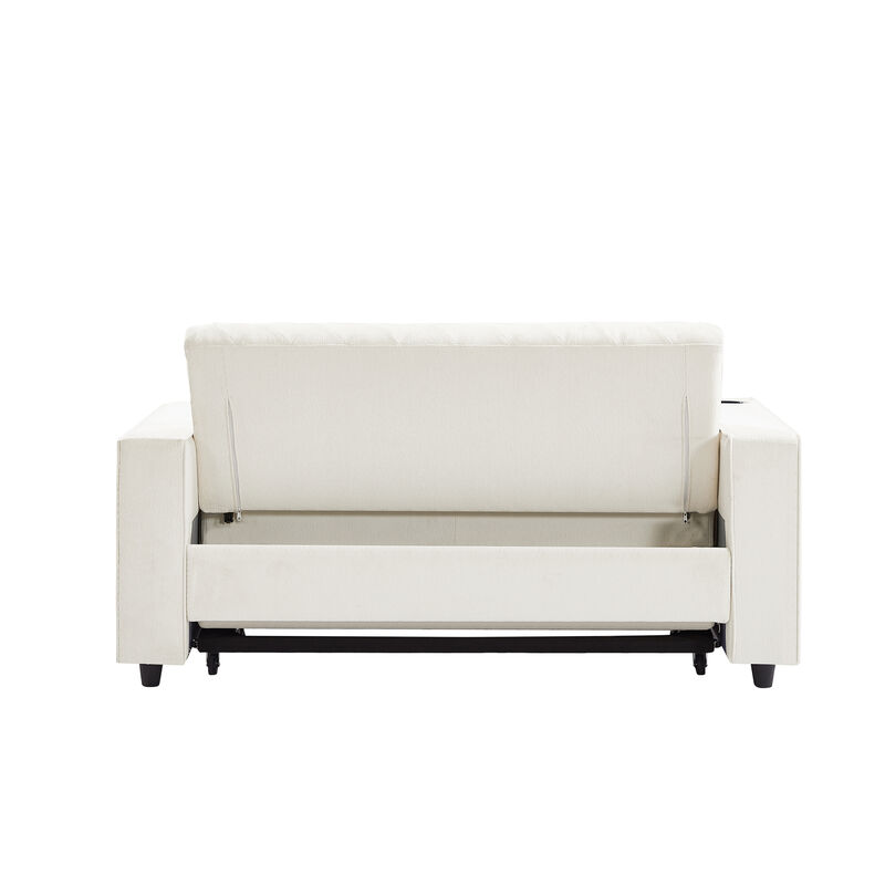 Merax Modern Sleeper Sofa Pull-out Sofa Bed with Adjustable Backrest for Living Room